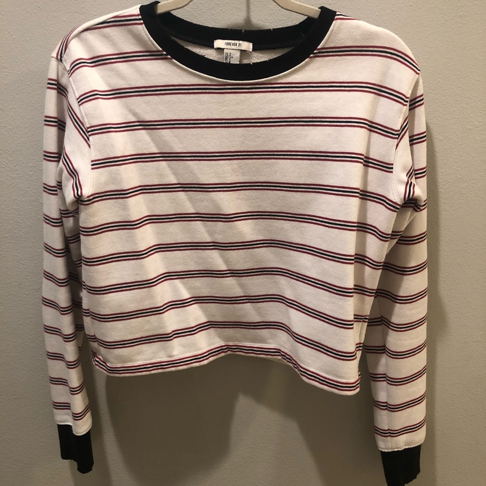 Red, White, and Blue cropped sweatshirt